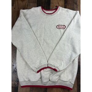 Luna Pier Berkel Logo Sweatshirt Mens XL Heather Grey Red Tipped Trim Vintage